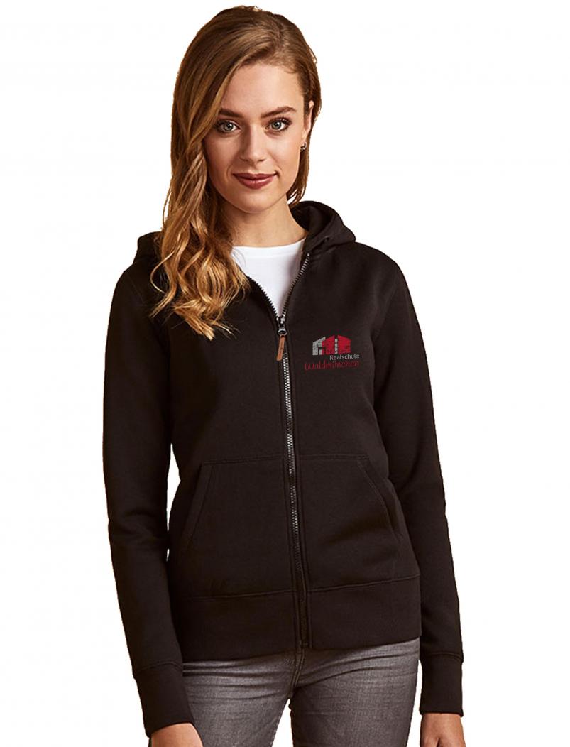puranda Sweatjacke REALSCHULE WALDMÜNCHEN - schwarz - Sweatjacke Model01nah